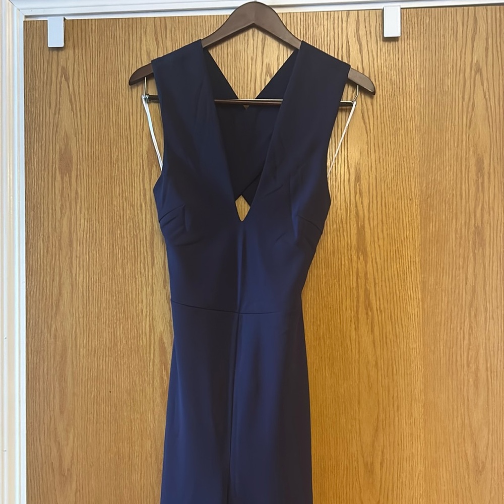 Navy Blue Lulu’s cross back Jumpsuit